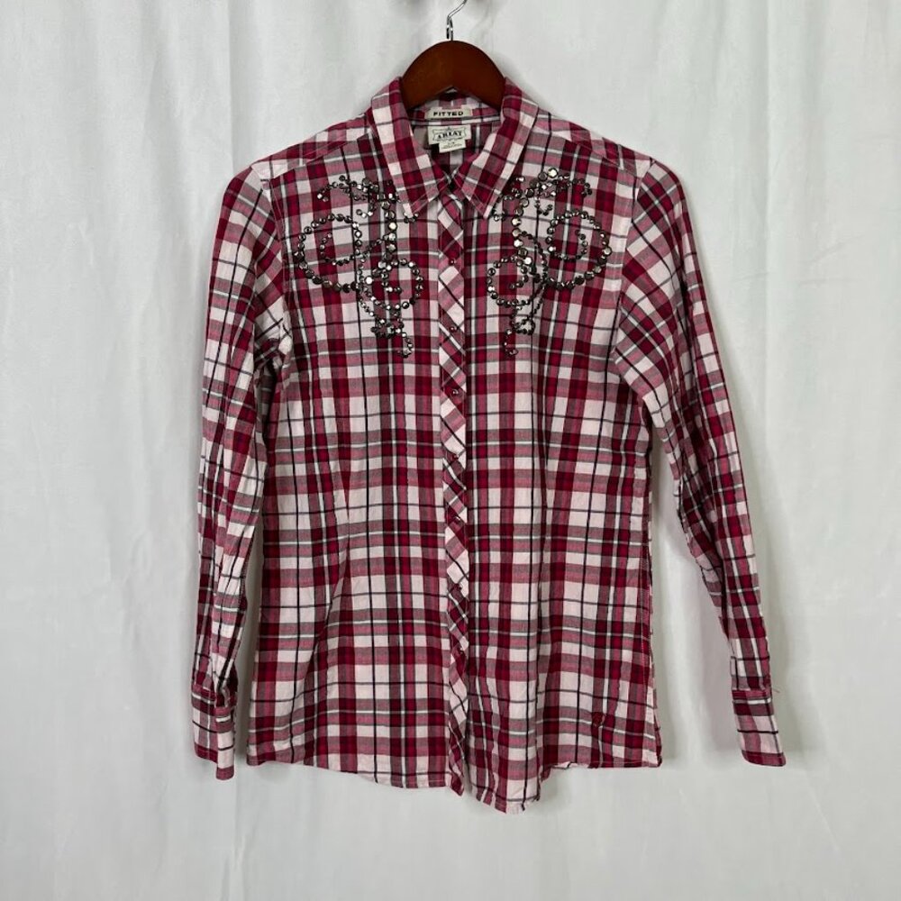 Ariat Snap Button Fitted Western Shirt Women's Size L